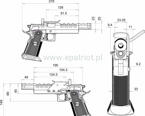 Pistolet Bul Armory SAS II UR F kal. .38 Super TIN barrel