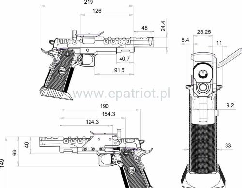 Pistolet Bul Armory SAS II UR kal. .38 Super TIN barrel