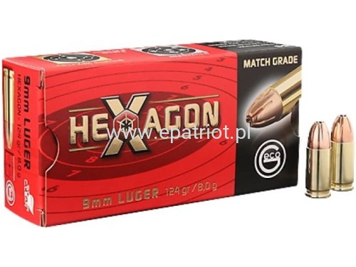 Amunicja GECO kal.9mm LUGER HEXAGON 8,0G