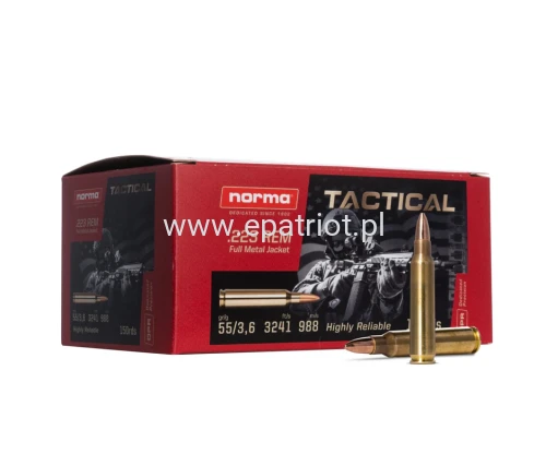 Amunicja Norma 223 Rem. TAC FMJ 55 gr