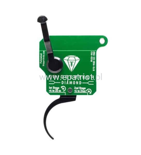 Mechanizm Spustowy TRIGGERTECH Rem700 Diamond – PRO Curved – PVD Black – Two Stag